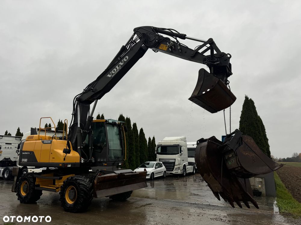 Volvo EW160D KOPARKA KOŁOWA // PODPORY PŁUG / LEMIESZ // 4 ŁYŻKI - 3
