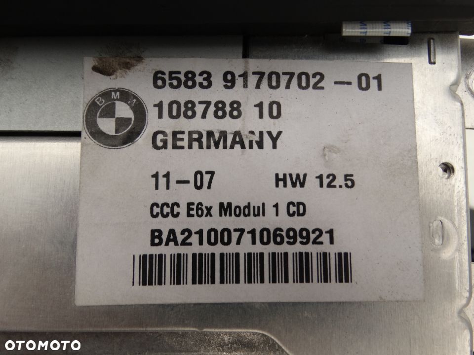 NAWIGACJA EKRAN CCC BMW E60 E61 LIFT LCI 9170702 F-VAT - 2