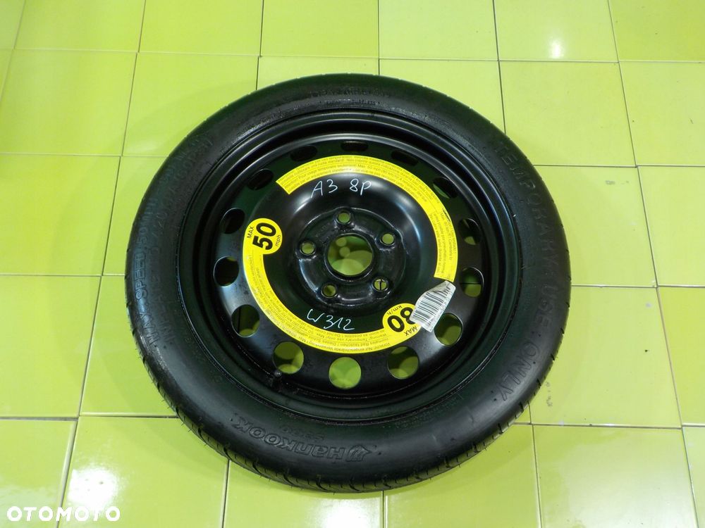 AUDI A3 8P GOLF V GOLF VI kolo dojazdowe 125/70/16 5X112 - 1