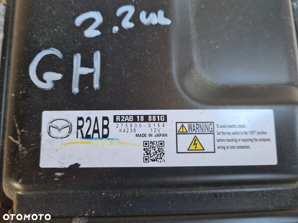 Mazda 6 GH komplet zestaw startowy 2.2 diesel R2AA komputer stacyjka bcm kluczyk - 6