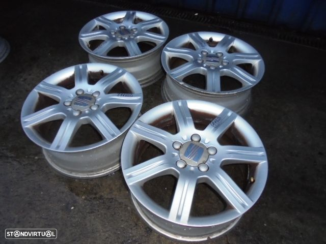 Jogo De Jantes 1P0601025 SEAT LEON 2007 1.4 86CV 5P CINZA 50 6.5Jx16 5X112 55.4MM - 4