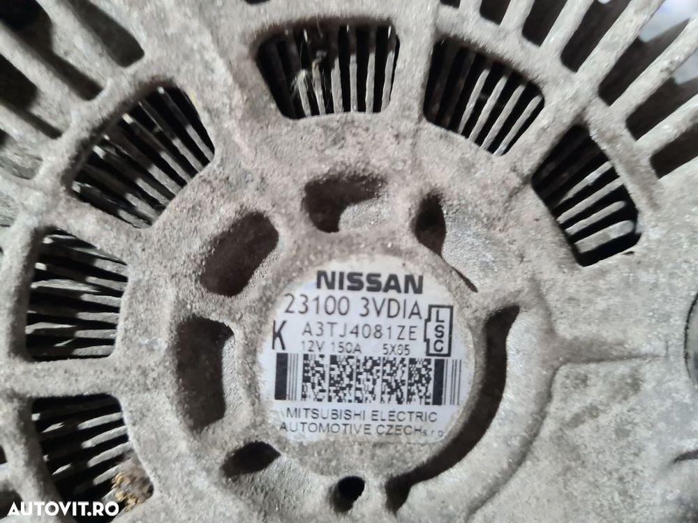 Alternator Nissan Juke Facelift 1.5 Dci 2014 - 2018 110CP 1461CC K9K (984) Diesel 23100 - 5