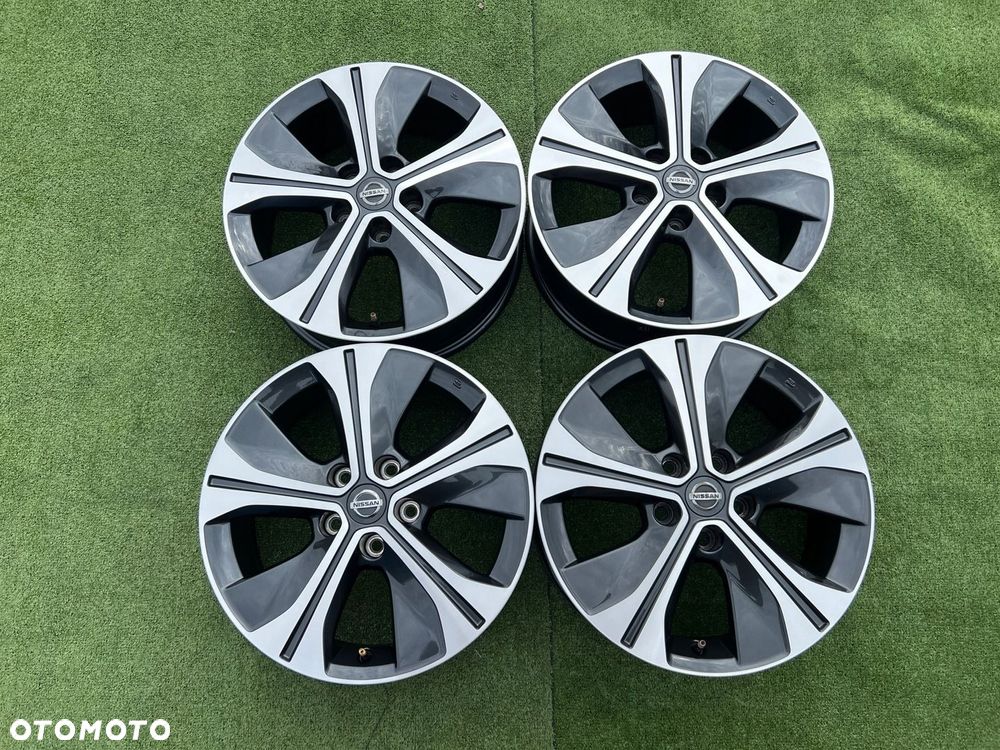 KOMPLET FELG FELGI ALU NISSAN LEAF QASHQAI TOWNSTAR 17 ET45 ORYGINALNE - 3