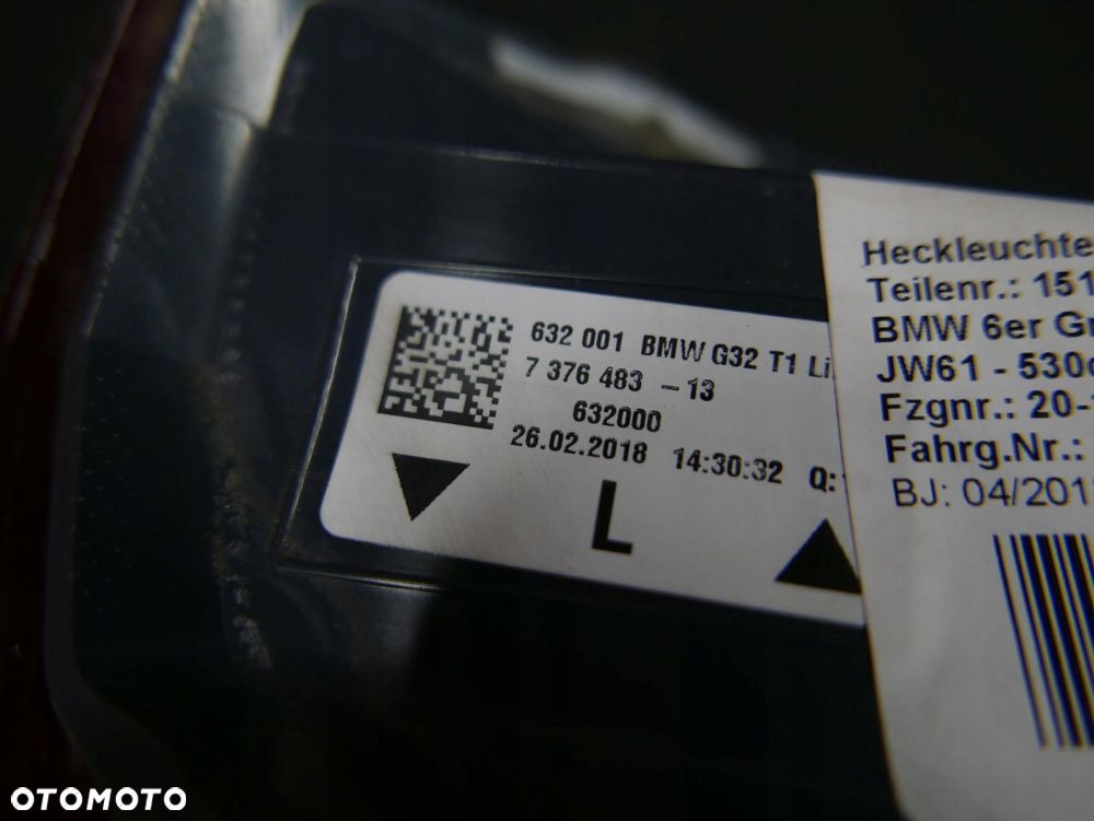 bmw g32 lampa lewa tylna w błotnik lewy tył - 9
