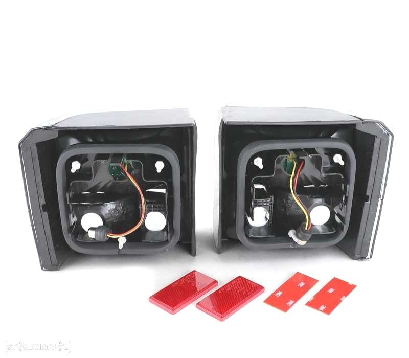 FARÓIS TRASEIROS VOLKSWAGEN VW T4 TRANSPORTER CARAVELLE 90-03 LED PRETO - 2