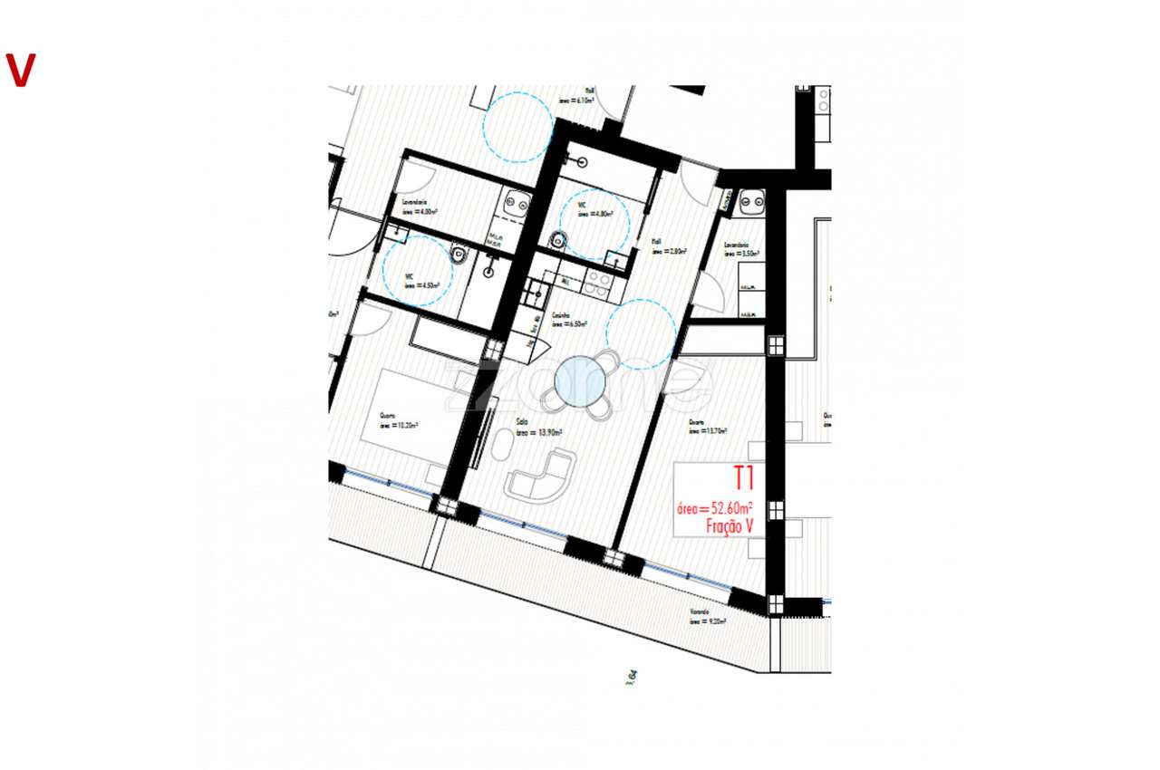 Apartamento T1 c/ Varanda, Freamunde, Paços de Ferreira (Fração V) - Grande imagem: 3/16