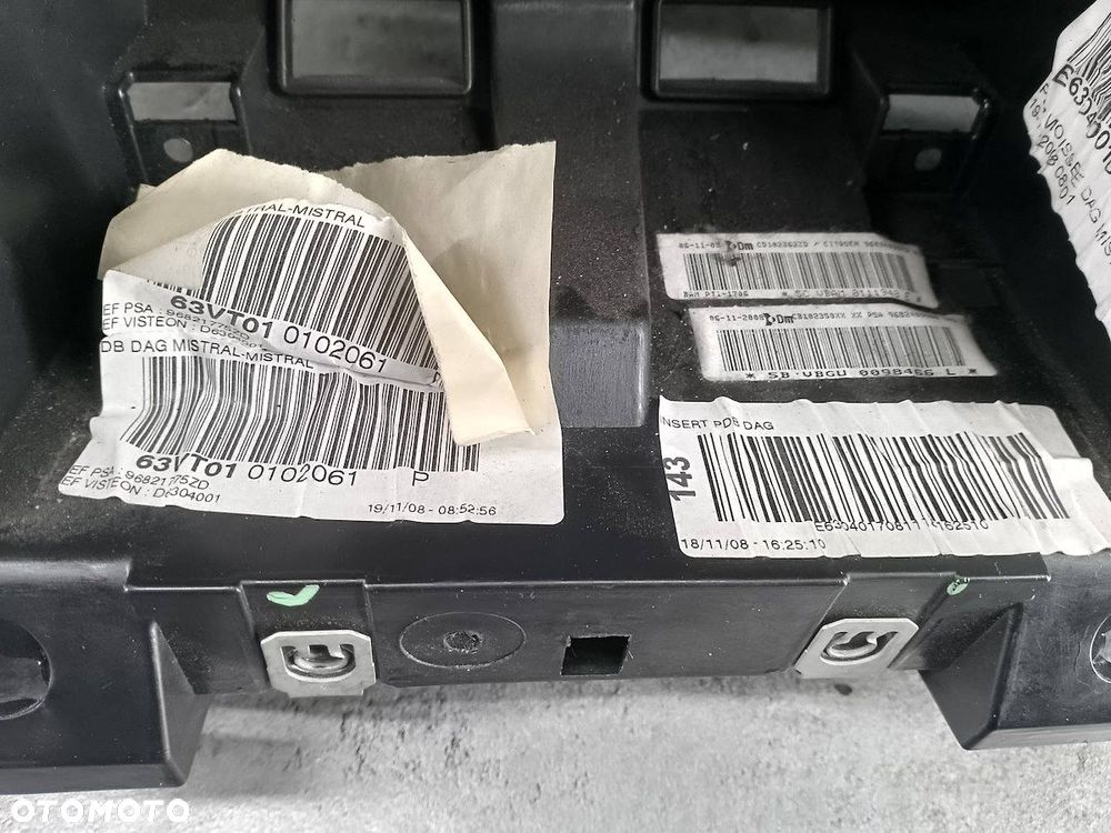 DESKA ROZDZIELCZA,KONSOLA PODUSZKI SENSOR PASY CITROEN C5 III 96821775ZD - 6