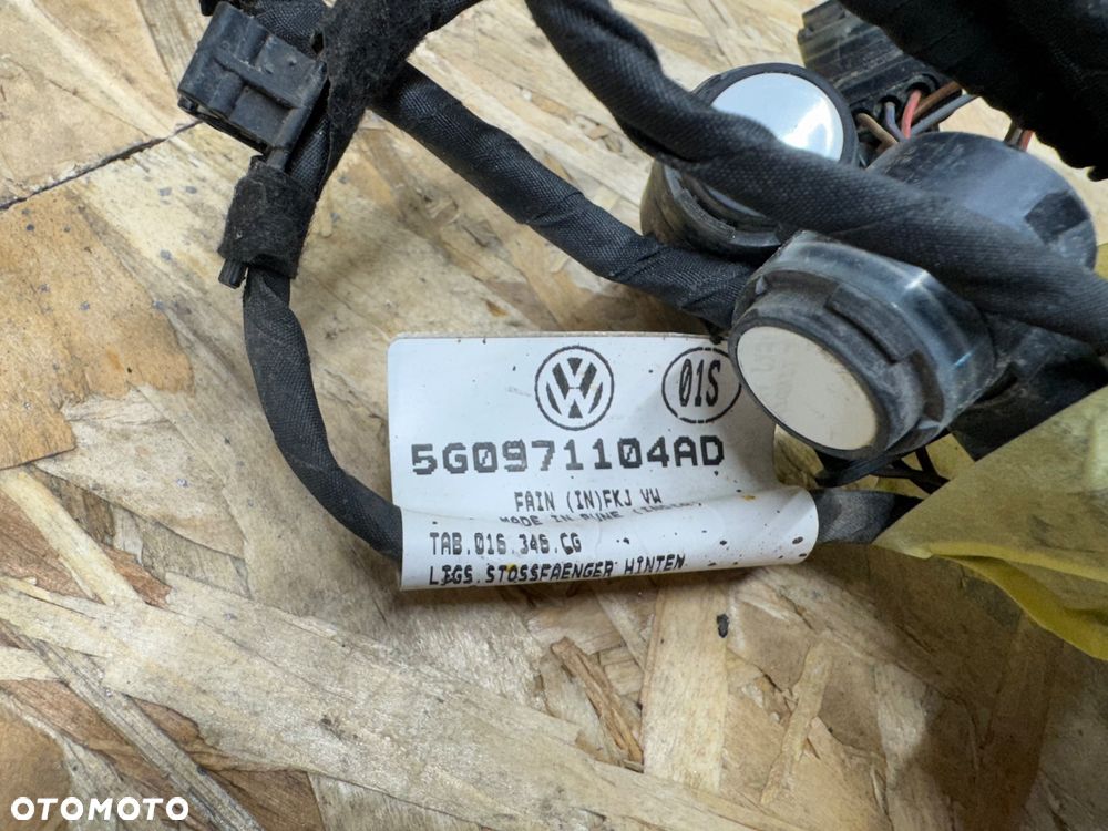 Wiązka instalacja czujników parkowania zderzaka tył Volkswagen golf VII 7 4 pdc czujniki - 2