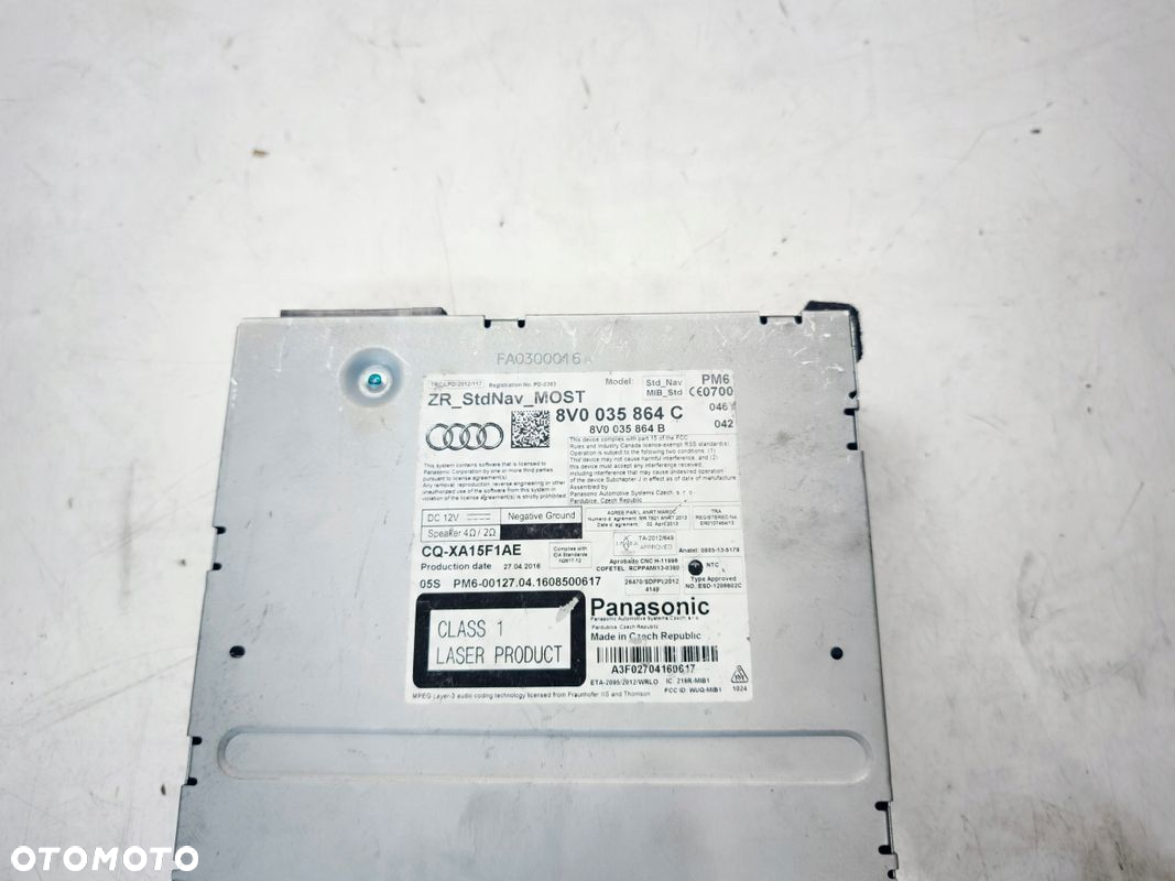 AUDI MULIMEDIA NAWIGACJI CZYTNIK KART SD AUDI A3 8V 8V0035864C 8V0035864B - 4