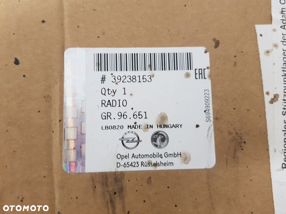 RADIO MULTIMEDIA MODUŁ HARMAN OPEL 39238153 WIFI BLUETOOTH NOWY - 8