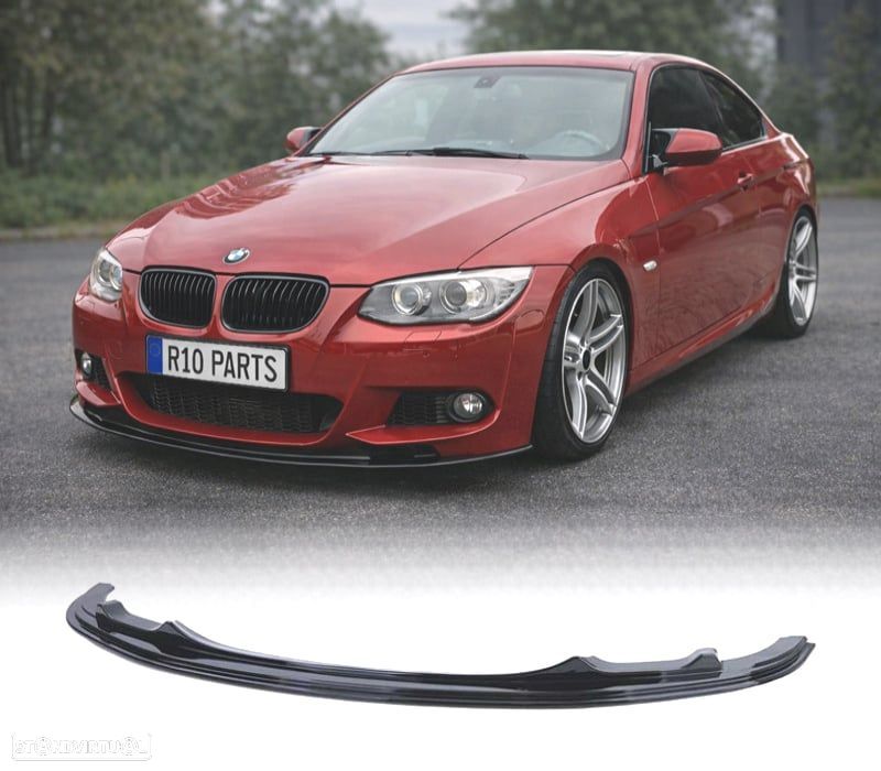 SPOILER LIP BMW E92 E93 10-14 LOOK M PRETO BRILHANTE - 1