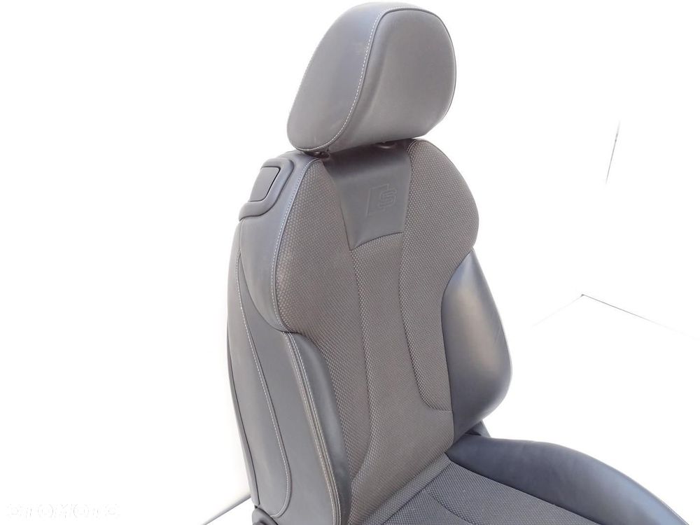 FOTEL PRAWY PRZÓD PASAŻERA SKÓRA PÓŁSKÓRA AUDI A3 8V 3D S-LINE GRZANY - 10