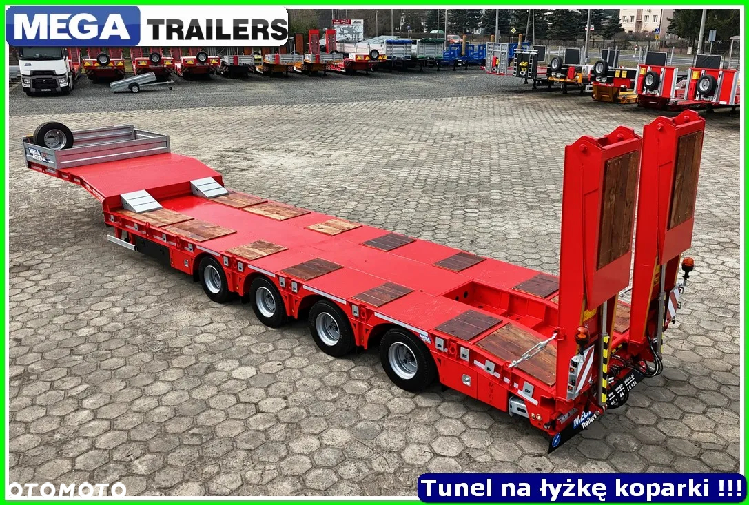 Mega Nisko podłoga 4 osie,  dł. 9,50 m, TUNEL na RAMIĘ KOPARKI !!! - 31