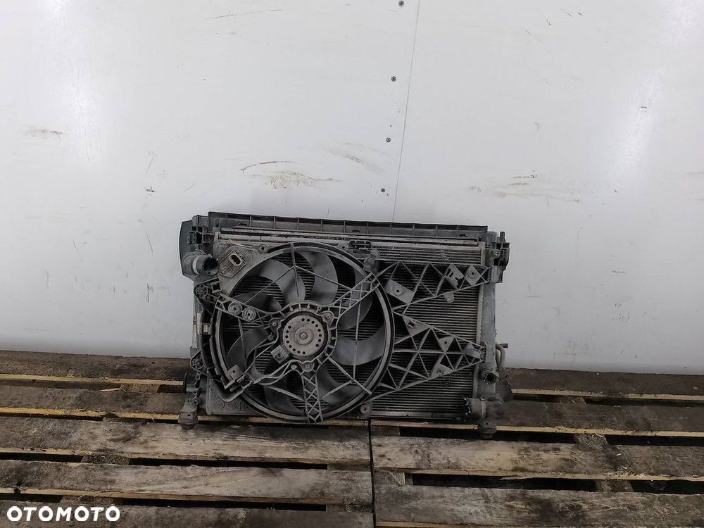 ZESTAW CHŁODNIC WODA KLIMA INTELCOOLER WENTYLATOR FIAT DOBLO II 518207190 - 1