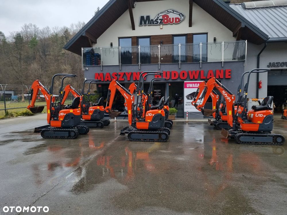 Kubota U10 Minikoparka Japońska 1.1tony. HURT! z Norwegii każda sztuka IGŁA! Zero śladów zużycia ładny stan gąsienic. Rok od 2015 do 2019. Jedna cena! Silnik 3 cylindry. Minikoparki sprowadzone z Norwegii. Rozsuwane Podwozia. Szybka Wolna jazda. Wyjscia dodatkowe na młot lub wiertnice. Serwisowane w DEKRA. Okazja do wyczerpania zapasów!  Zero luzów czy wycieków. Maszyny Pochodzą z dużej szkółki roślinnej. Potężna moc. Wersja Norweska - 1
