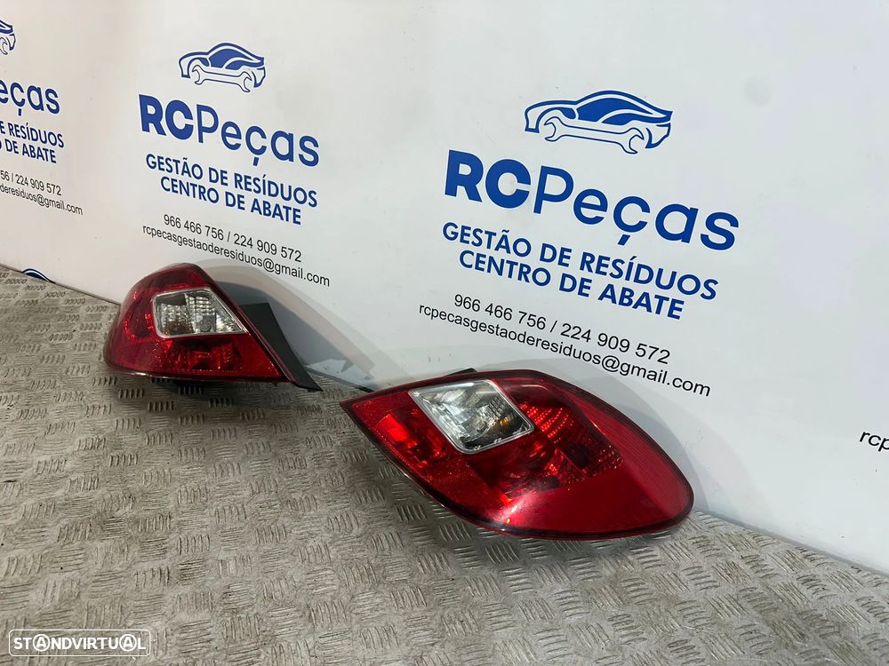 .Conjunto Farolins Tras Traseiros Esquerdo Direito Originais Opel Corsa D 13188047 13188046 2006 - 2010 - 7