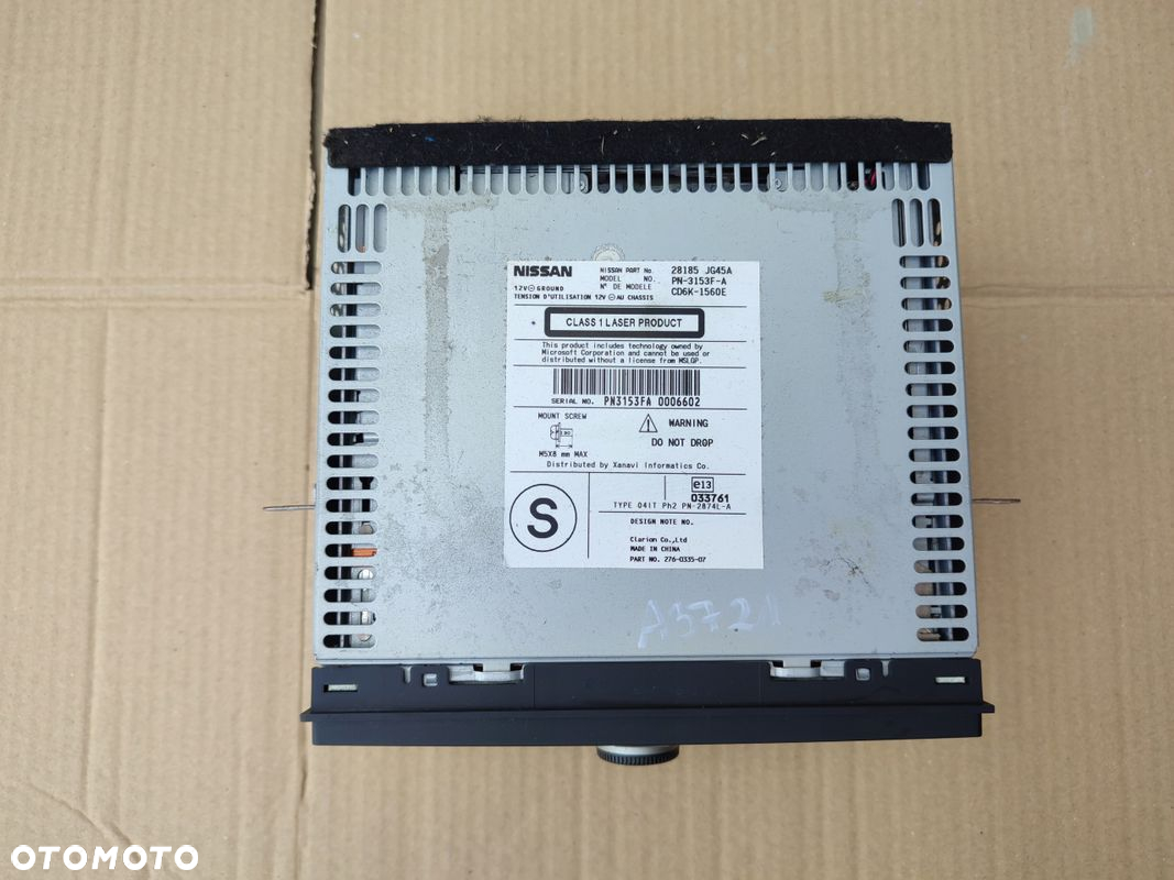 Radio nawigacja NISSAN QASHQAI I J10 28185JG45A 06-10 - 3