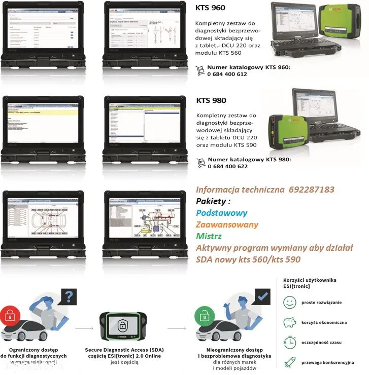 KTS 960 tester Bosch DCU 220 KTS 560 SKP i SDA - 15