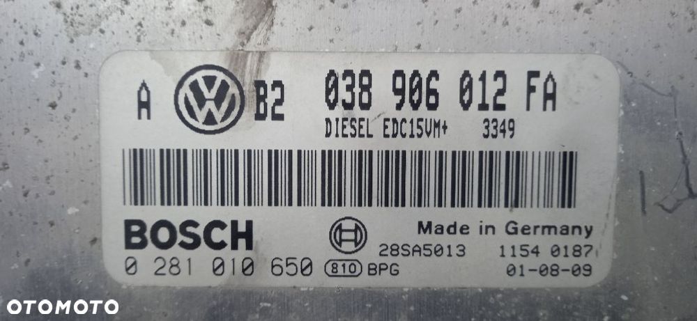 Komputer sterownik silnika VW Golf IV 1.9 TDI 038906012FA - 3