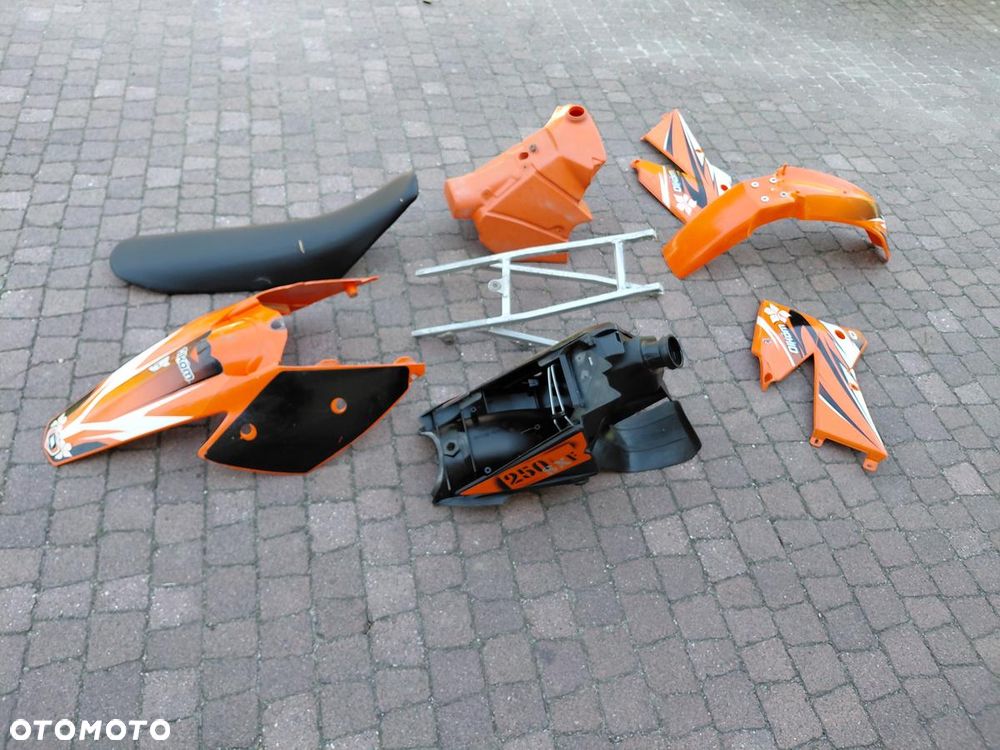 KTM EXC SX SXF 2004-2007 POLIFT BUDA KOMPLET PLASTIKÓW OWIEWKI SIEDZENIE BAK AIRBOX STELAŻ NADWOZIE RESTYLE LIFT - 16