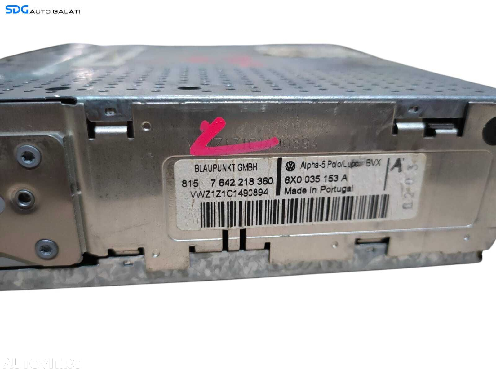 Unitate Radio cu Caseta Alpha Volkswagen Lupo 1998 - 2005 Cod 6X0035153A [L5631] - 2