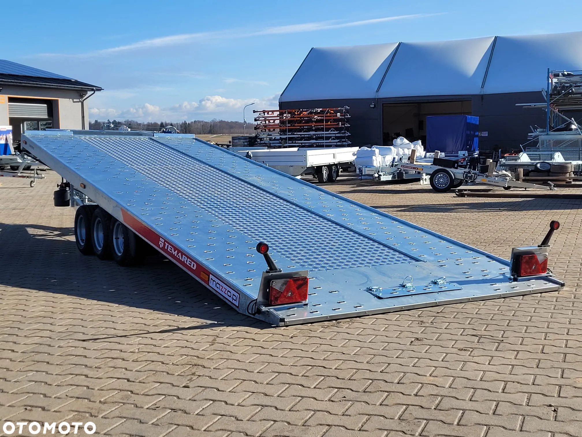 TEMARED DOSTAWA! Przyczepa Laweta Carkeeper 5820/3, wym. 580x207cm, UCHYLNA PLATFROMA, wypełnienie z blachy alu, 3 osie, koła 10, DMC 3500kg - 9