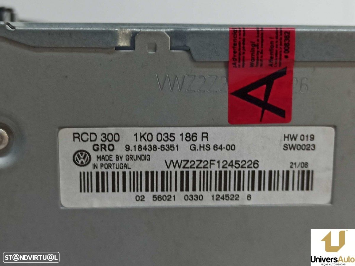 SISTEMA AUDIO / RADIO CD VOLKSWAGEN PASSAT VARIANT (3C5) ADVANCE - 5