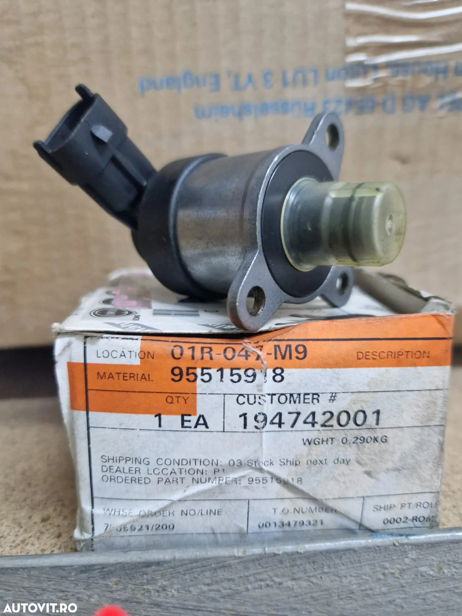 SUPAPA PRESIUNE POMPA INJECTIE COMBO OPEL - 2