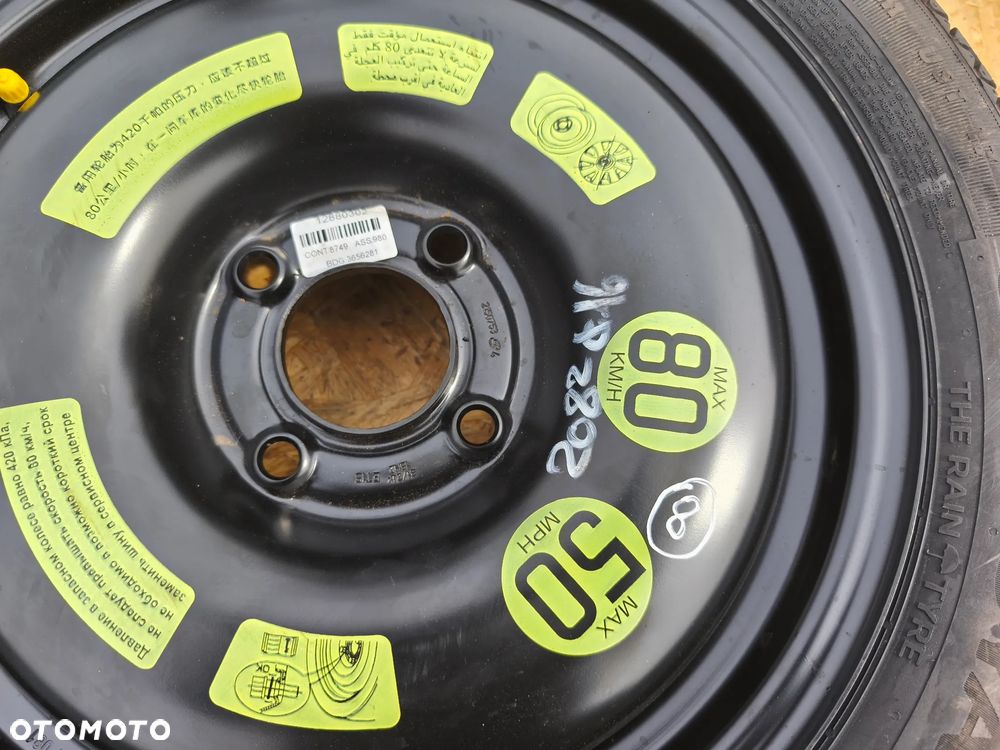 KOŁO DOJAZDOWE ZAPASOWE PEUGEOT 208 II CITROEN 16 CALI 4X108 - 2