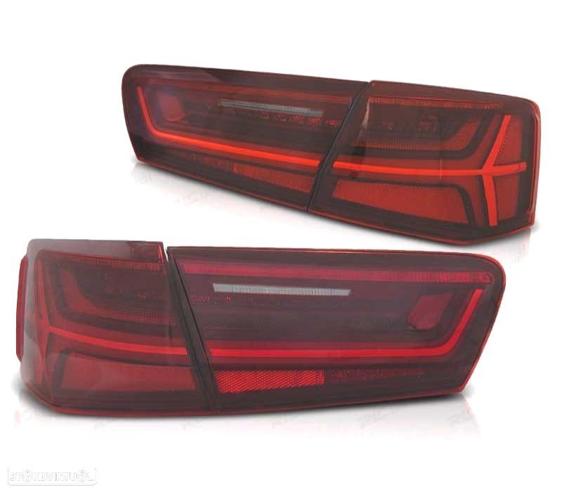 FAROLINS TRASEIROS LED AUDI A6 C7 11-14 VERMELHO - 5