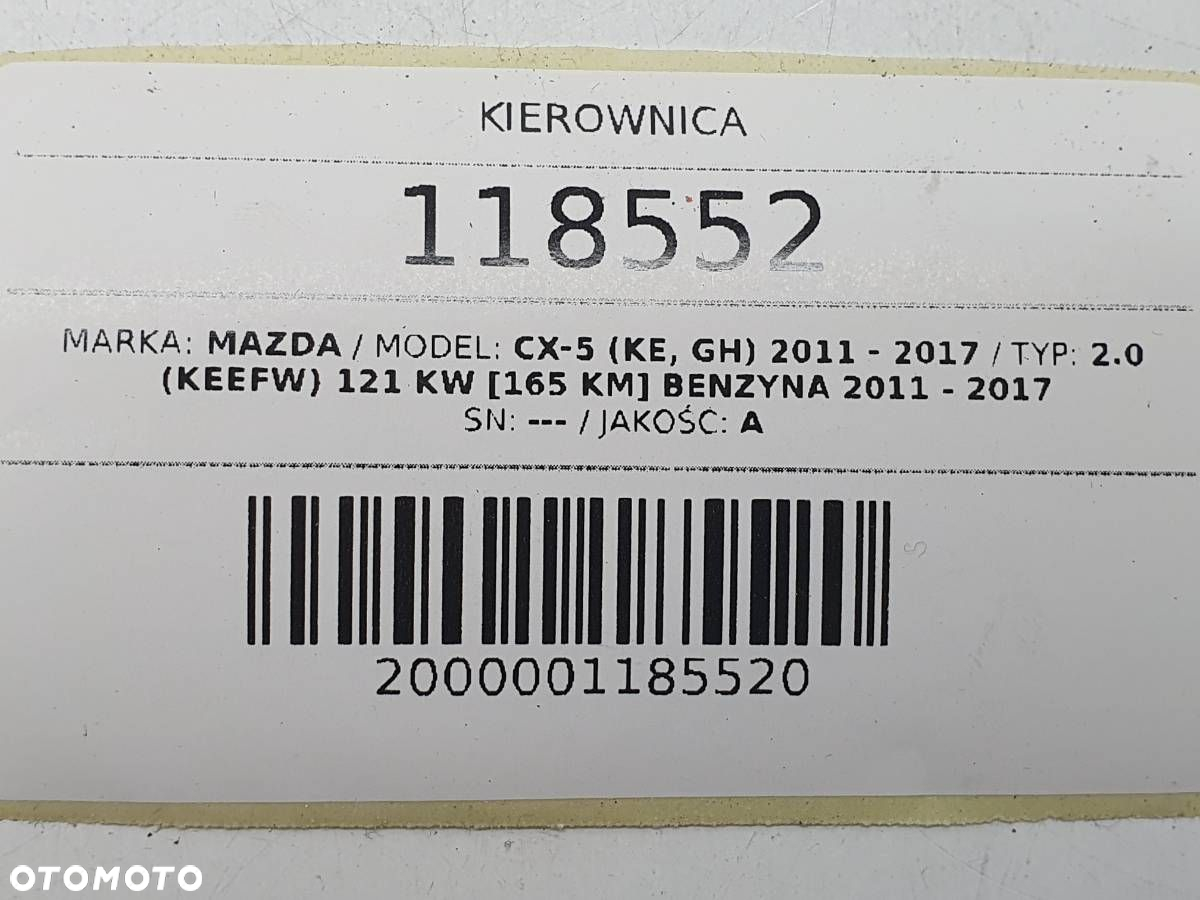 KIEROWNICA MULTIFUNKCYJNA SKÓRA CZARNA MAZDA CX-5 I - 9