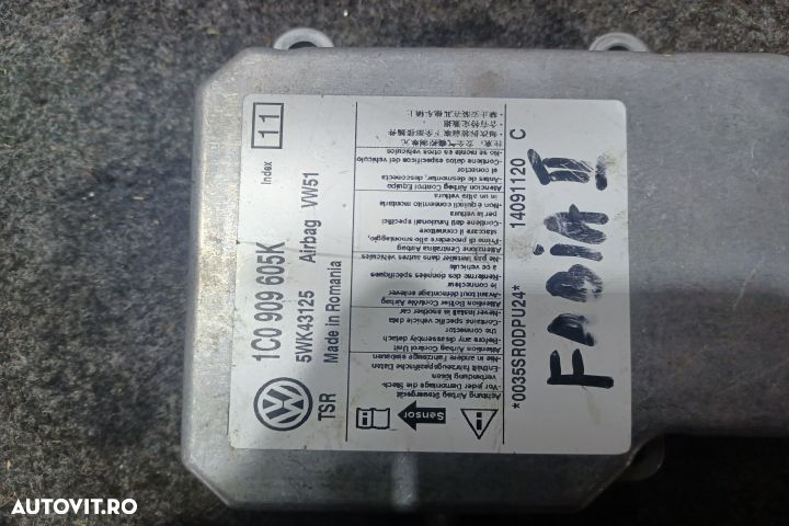 Calculator airbag 1C0909605K Skoda Fabia 5J [2007 - 2010] Combi wagon - 4