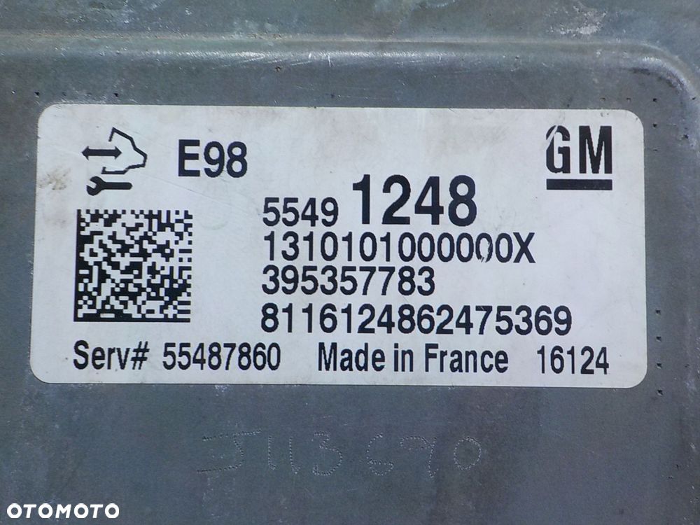 OPEL ZAFIRA C 1.6 CDTI 16r 5D sterownik komputer silnika 55491248 395357783 - 12