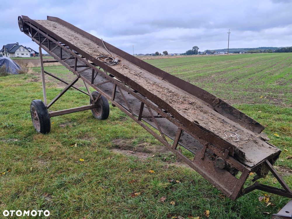 Przyczepka rolnicza dwukółka przyczepa jednoosiowa Transporter do obornika/ Taśmociąg / Podajnik Grabarka 5 gwiazd do siana Meprozet Orzys - 6