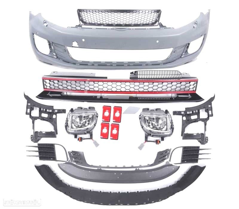 PARA-CHOQUES FRONTAL VOLKSWAGEN VW GOLF 6 HATCHBACK LOOK GTI PDC - 3