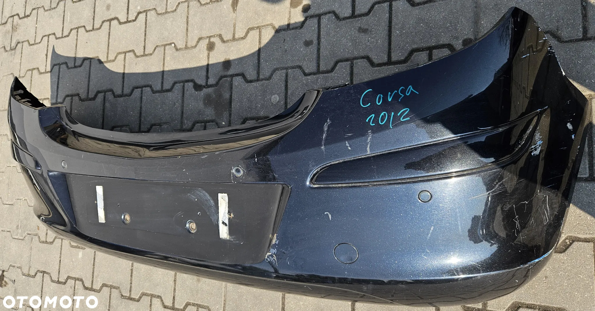 Opel Corsa D zderzak tył tylny czujniki PDC 5D - 2