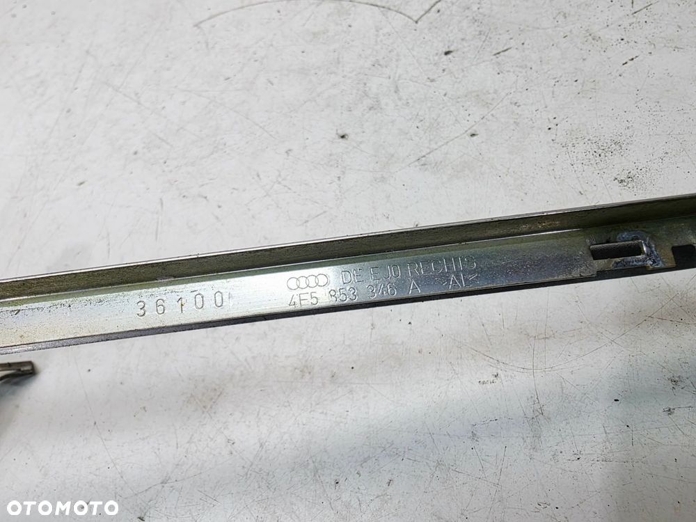 LISTWA SZYBY KAROSERYJNEJ CHROM PRAWY TYŁ AUDI A6 C6 SEDAN 4F5853346A - 5