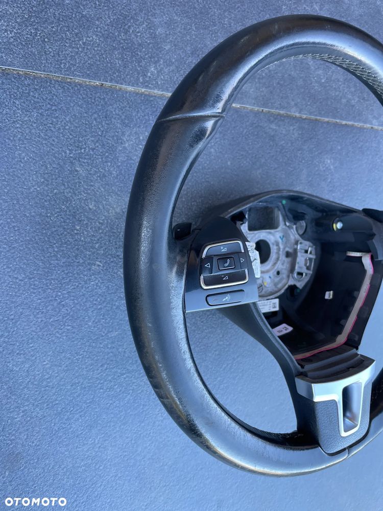 KIEROWNICA SKÓRZANA TRÓJRAMIENNA multi PASSAT B7 GOLF VI CC EOS ŁADNA - 4