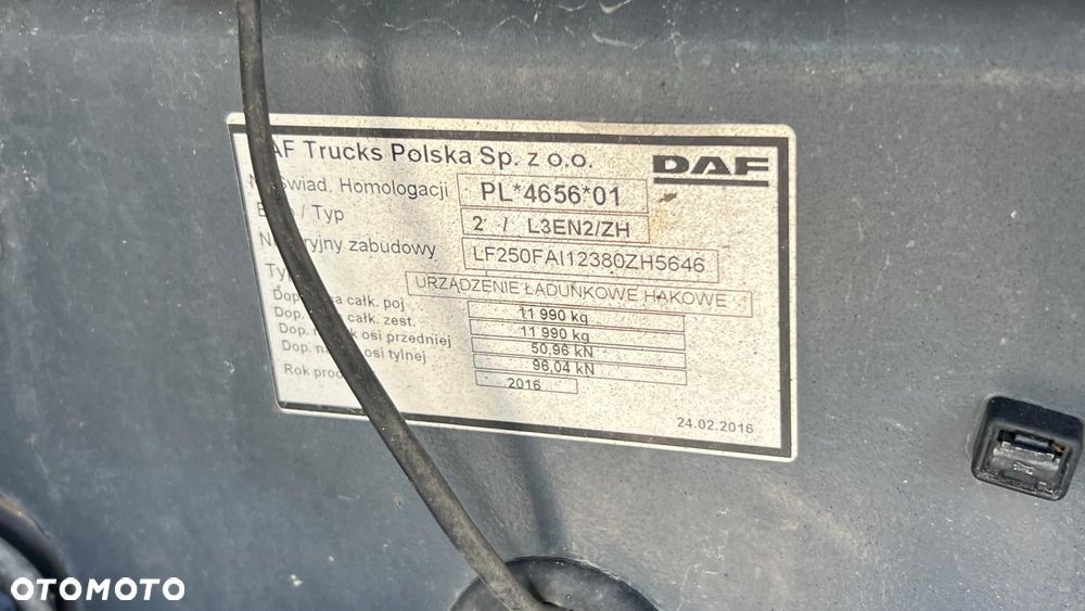 DAF LF 250 FA HAKOWIEC HKS 10 KP 12 KP 10 KP 7 KP 5 - 12