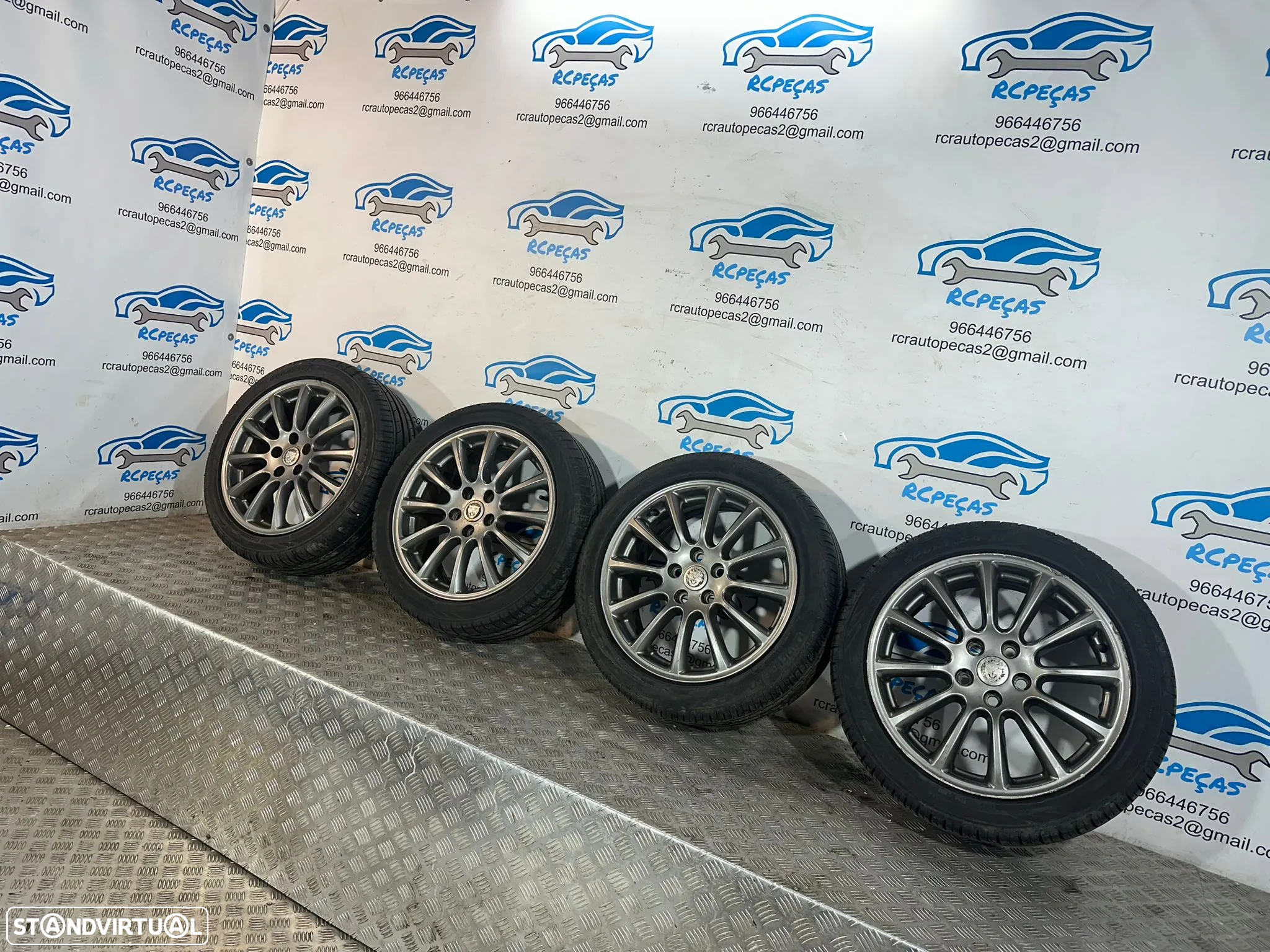 .Conjunto Jantes 17 Belize Originais Jaguar XF X250 7J ET52.5 5x108 4X431007KB - 4