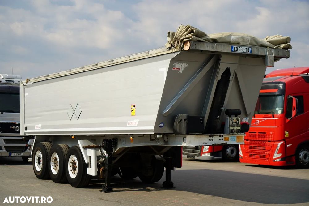 Benalu BASCULĂ BENALU / 29 m³ / ALUMINIU / AXĂ RIDICATĂ / GREUTATE: 5.000 KG / JANTE DIN ALIAJ / SAF / PRELATĂ ELECTRICĂ / IMPORTAT - 1