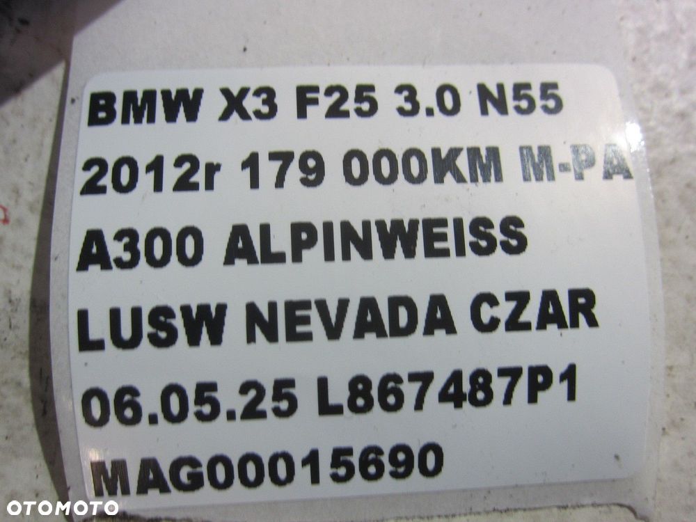 BMW X3 F25 X4 F26 PAS PRZEDNI PRZÓD PRAWY NAPINACZ 72117367250 7367250 USA - 6