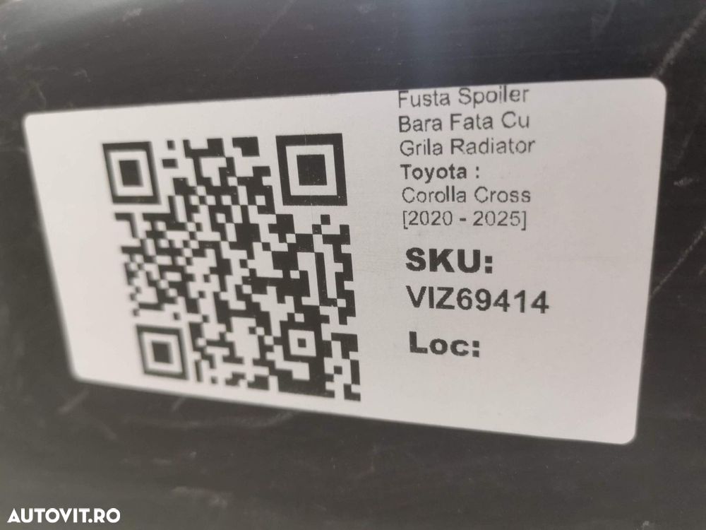 Fusta Spoiler Bara Fata Cu Grila Radiator Toyota  Corolla Cross 2020 2 - 8