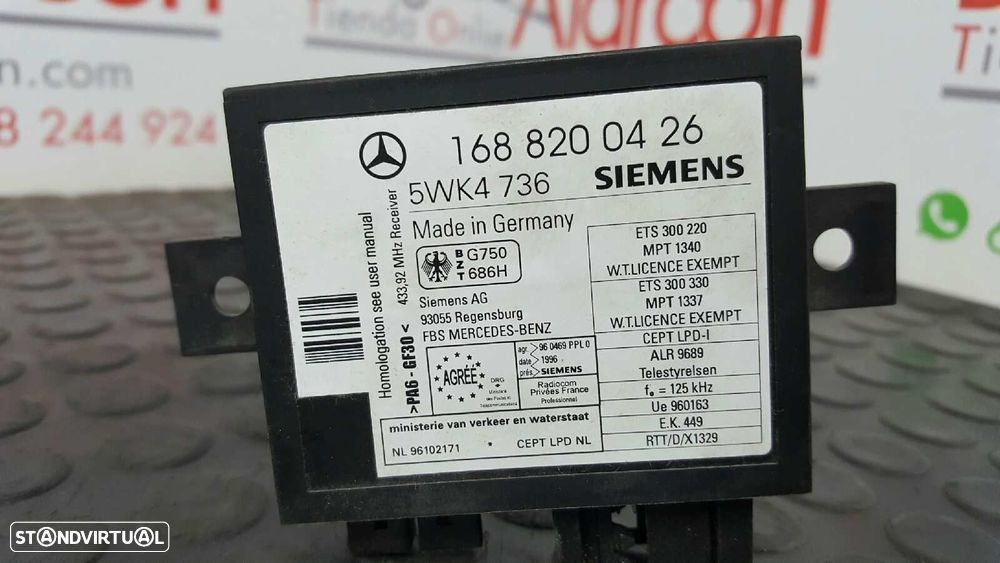 CENTRALINA DO IMOBILIZADOR MERCEDES CLASE SLK (W170) ROADSTER 200 (170.435) - 2