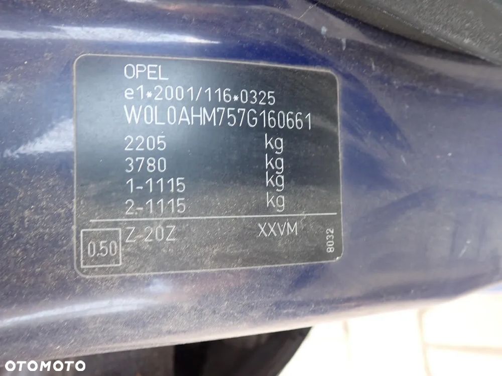 CZĘŚCI - Opel Zafira B II 1,9CDTI Z19DTH 150KM 6B M32 LAKIER Z20Z 2007r. INDEX - 9443 - 6