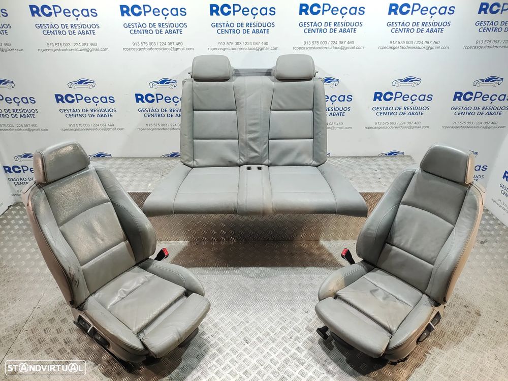 Conjunto de bancos em pele Cinzentos BMW Serie 1 E88 Cabrio Pack M - 8