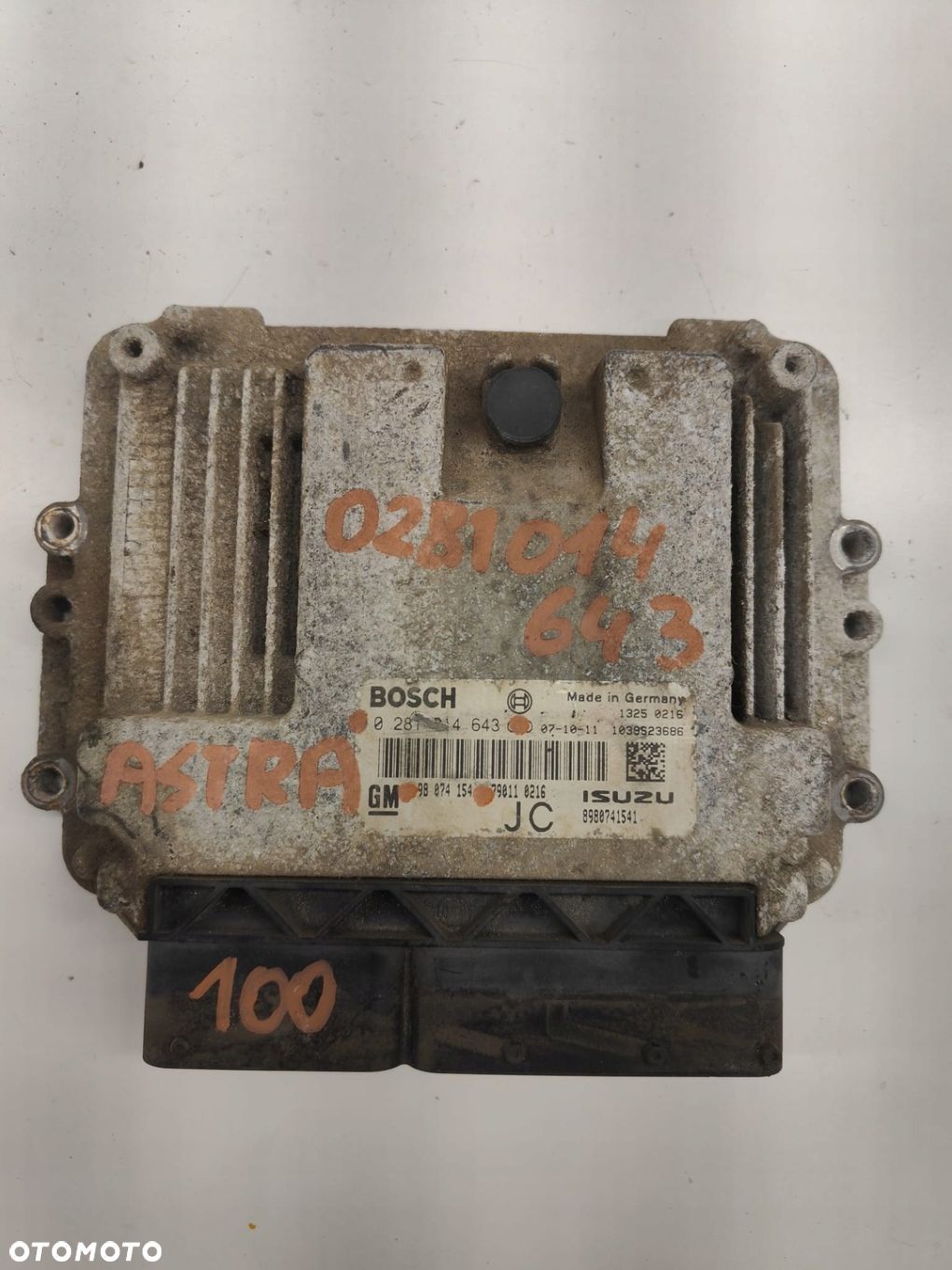 Opel astra 0281014643 KOMPUTER STEROWNIK SILNIKA - 1