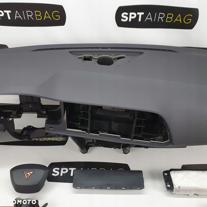 ATECA CUPRA DESKA ROZDZIELCZA KONSOLA KOKPIT PULPIT PODUSZKI AIRBAG AIR BAG PASY KIT SET - 3