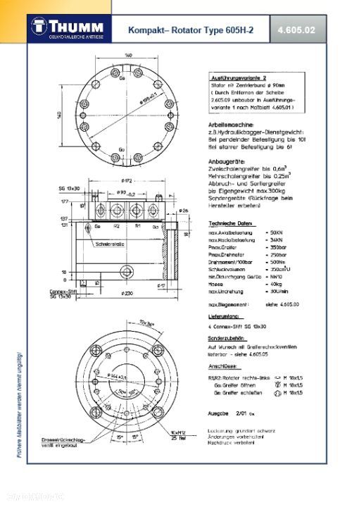 Rotator THUMM 605 H-1 5 ton chwytak żuraw HDS NOWY - 2