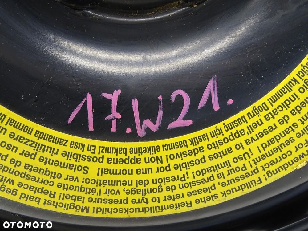 KOŁO DOJAZDOWE ZAPASOWE 125/70R19 5X112 ET 22 8W0601027 AUDI A4 B9 8W - 11